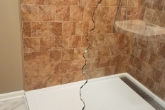 3/8" Clear Tempered Shower Panel with Double Chipped Edge - Fredericksburg, VA