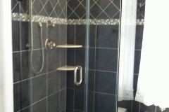 Frameless shower door, panel and return with Chrome hardware - Reston, VA