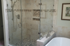 Frameless-Shower-Door-with-Inline-Panel-and-Return