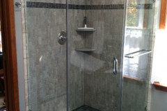 Neo-Angle Frameless Shower Door and Panels with Header - Fairfax, VA