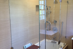 Frameless Tub Enclosure with Header - McLean, VA