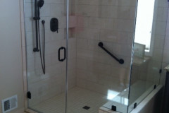 Custom Frameless Shower Door with Inline Panel and Return - Fairfax Station, VA